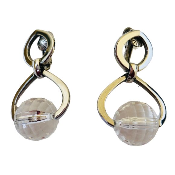 Vendome Earrings Ice Picks Swarovski Crystal Vtg - Picture 8 of 11